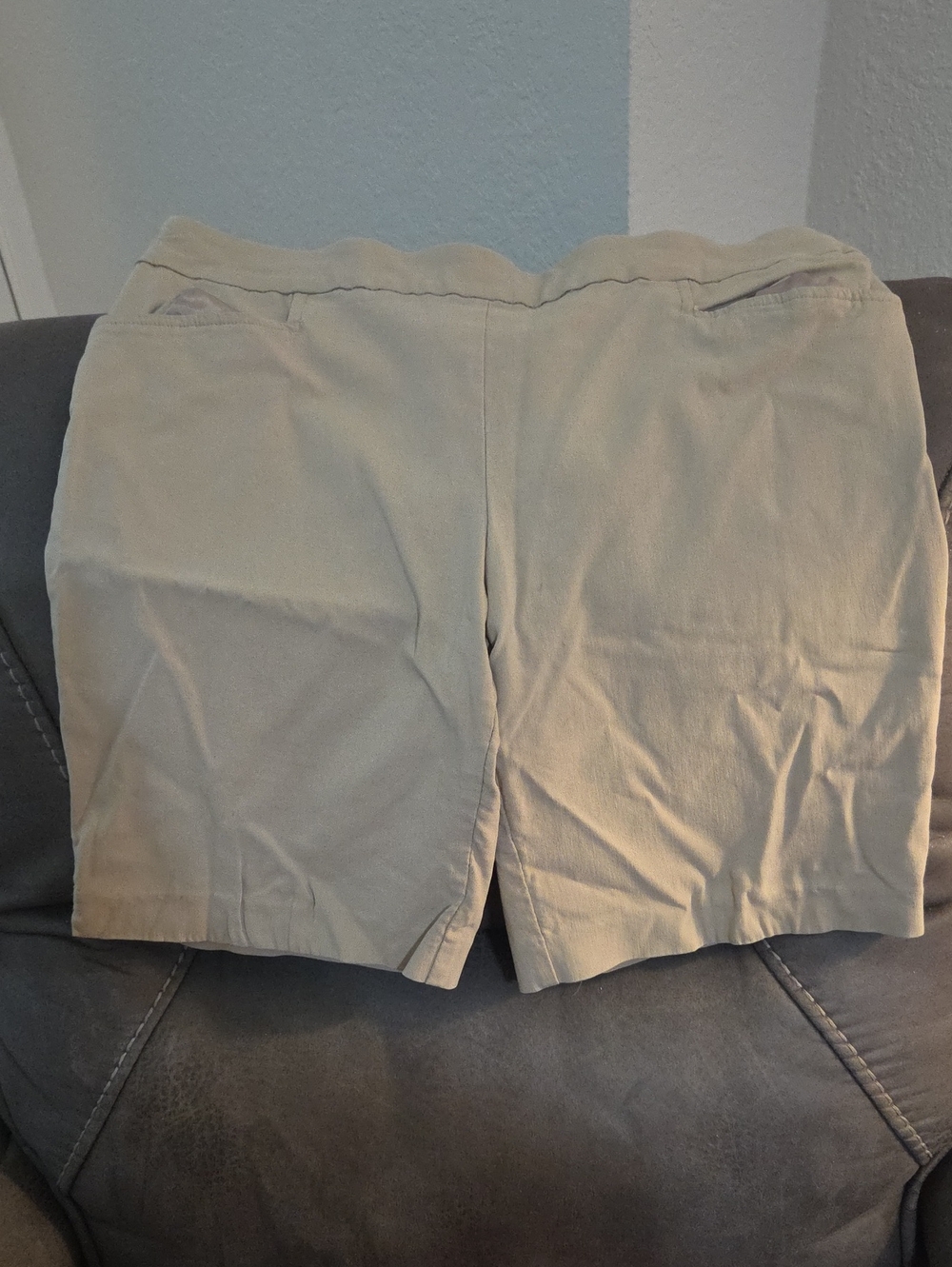Time and Tru Women's Beige Stretch Bermuda Shorts